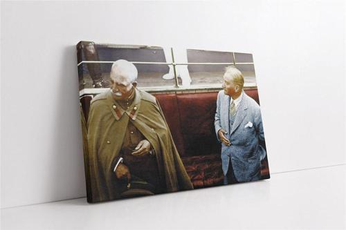 Atatürk Ve Iran Şahı Kanvas Tablo