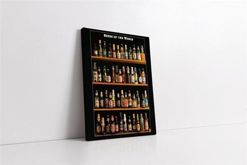 Bira Şişeleri Kanvas Tablo