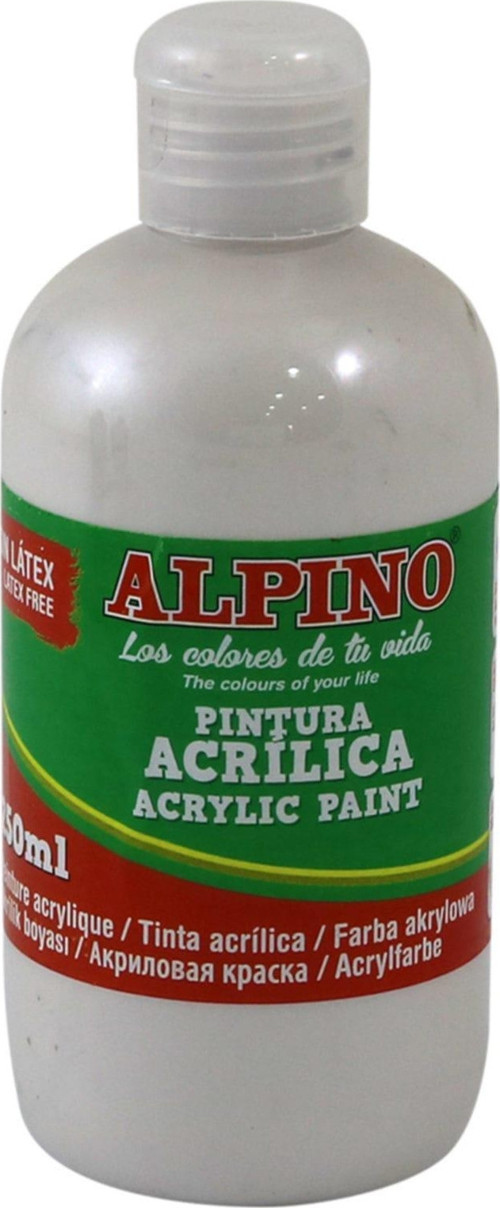 Akrilik Boya Şişe 250 ML Metalik Beyaz Akrilik Boya