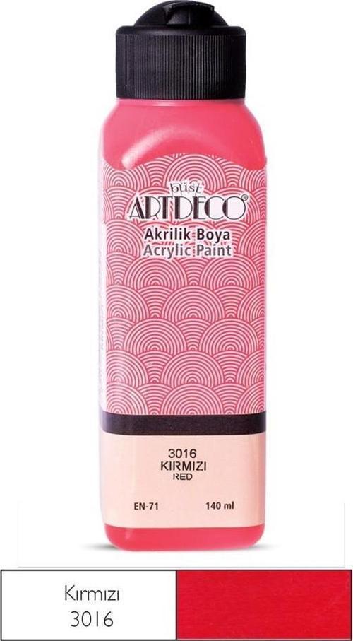 Akrilik Boya 140 ML Kırmızı Akrilik Boya (12 Li Paket)