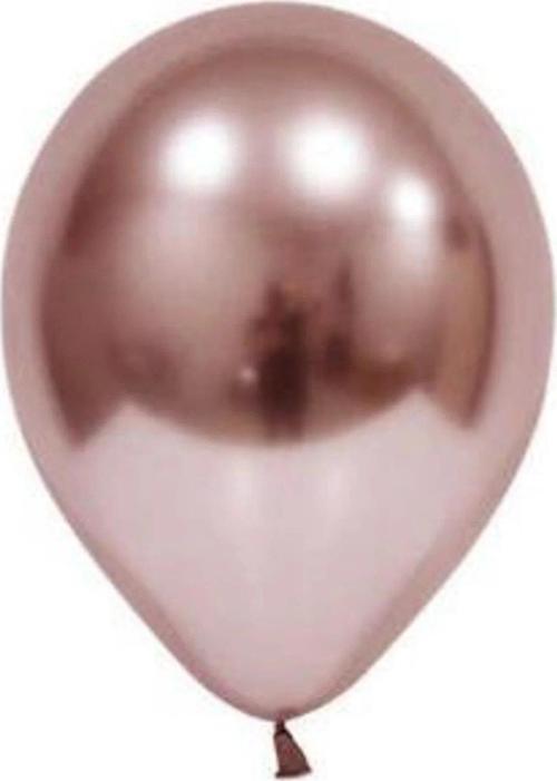 12" Krom Rose Gold 12 İnç Rose Gold Balon (50 Li Paket)