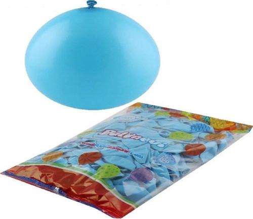 Balon 12" Baskı Makaron Mavi 12 İnç Balon (100 Lü Paket)