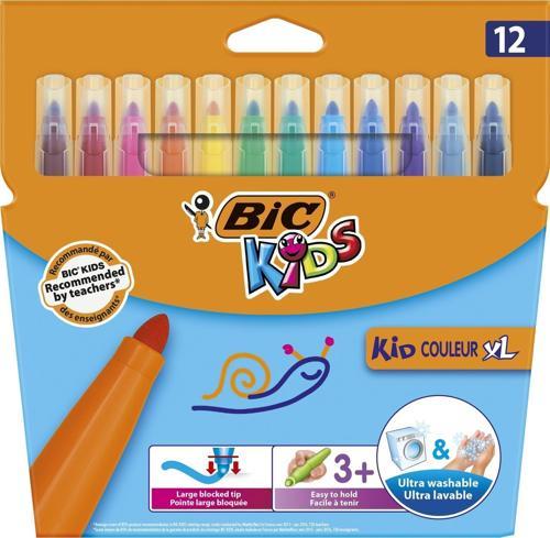 Kids Kid Couleur XL Ultra Yıkanabilir Keçeli Boya Kalemi 12 Renk