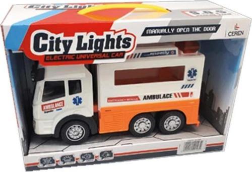 Işıklı Ve Sesli Dönen Ambulans Kamyon