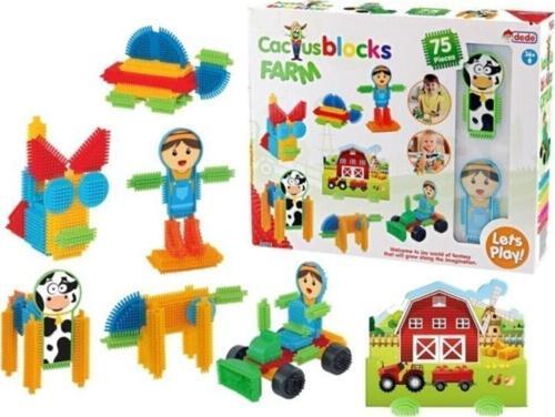 Kaktüs Blocks 75 Parça Çiftlik Evi Eğitici Öğretici Zeka Geliştirici Oyuncak