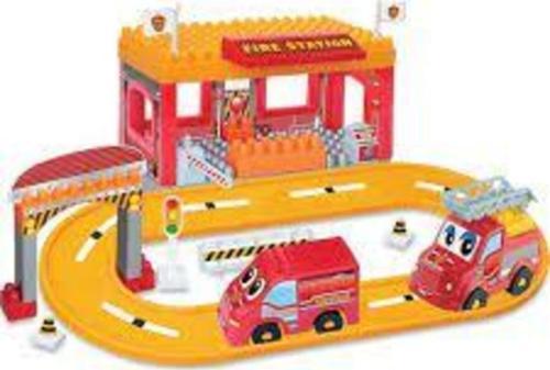 Oyuncak Eğitici Lego Blok İtfaiye Yol Seti 50 Parça