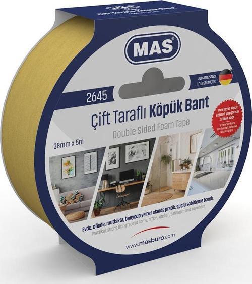 Çift Taraflı Köpük Bant 25 MM x 5 Metre Çift Taraflı Köpük Bant