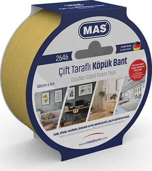 Çift Taraflı Köpük Bant 50 MM x 5 Metre Çift Taraflı Köpük Bant