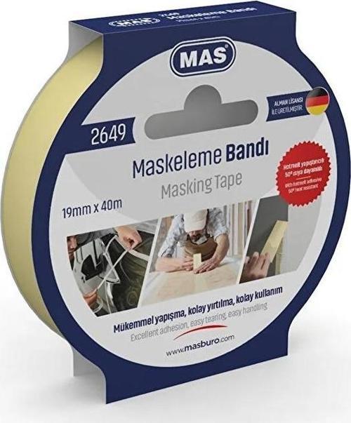 Krepe (Maskeleme) Bantı 19 Mm X 40 Metre Maskeleme Bantı