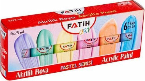 Akrilik Boya 6 Renk Pastel 75 ml x 6 Renk