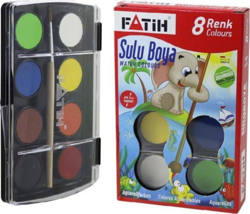 Sulu Boya 8 Renk 24 ML S-8
