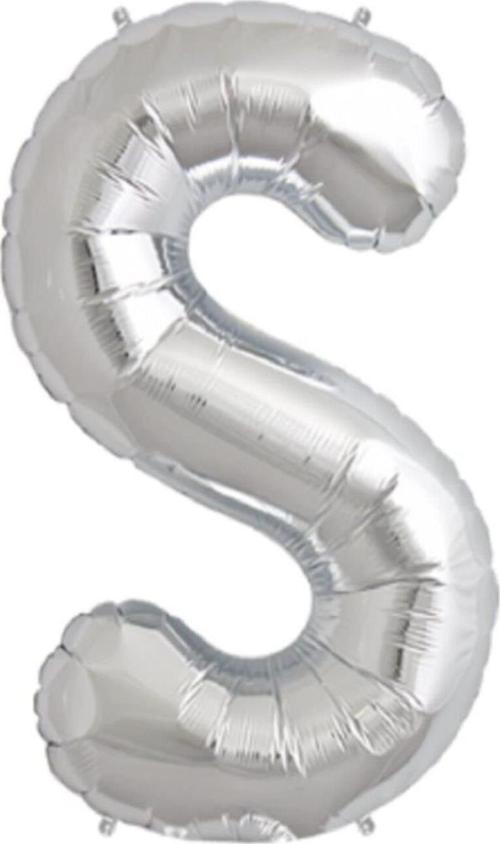 Folyo Balon 100 Cm Harf Şişirilmemiş Gümüş (S Harfi)