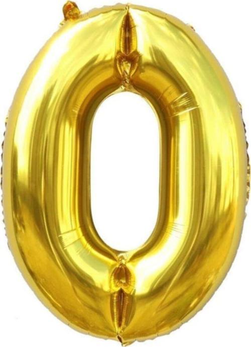 Folyo Balon 100 Cm Rakam Şişirilmemiş Altın (0 Rakamı)