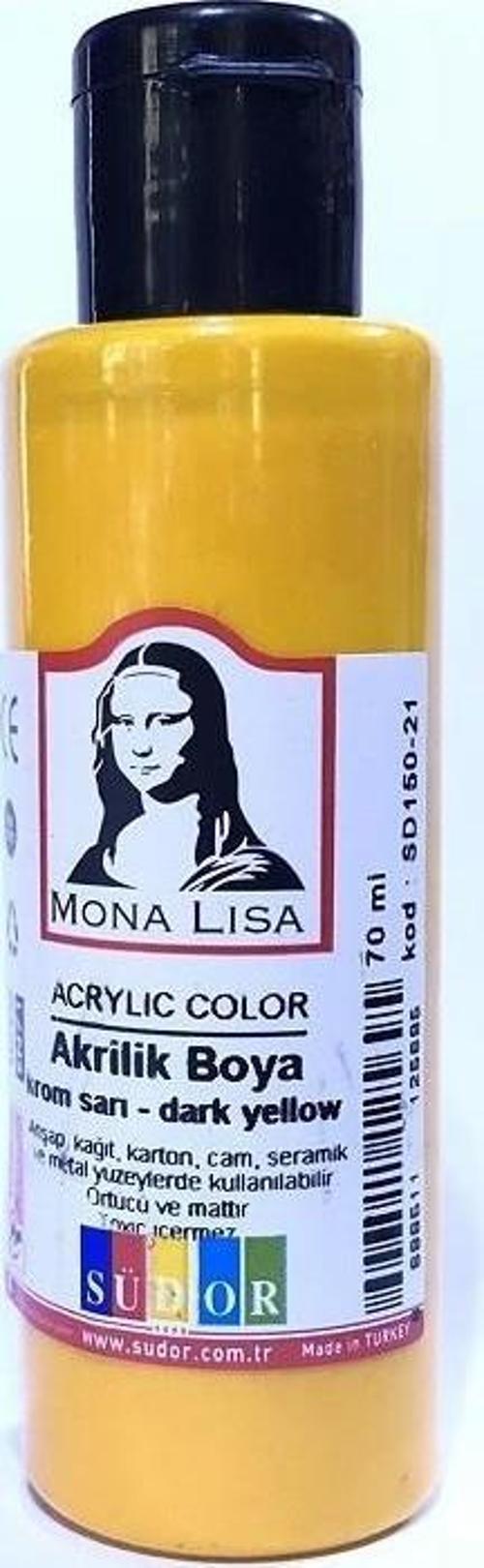 Monalisa Akrilik Boya 100 ML Krom Sarı Akrilik Boya (1 Adet)