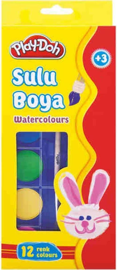 Sulu Boya 23 MM Küçük Boy 12 Renk Sulu Boya