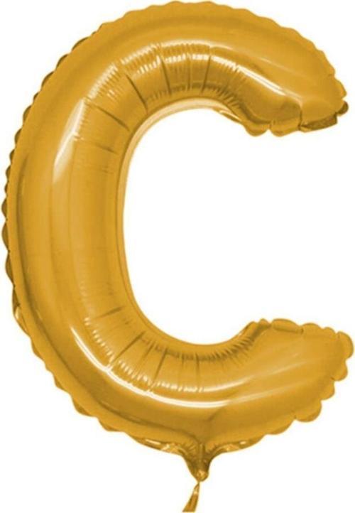 Folyo Balon 100 Cm Harf Şişirilmemiş Altın (C Harfi)