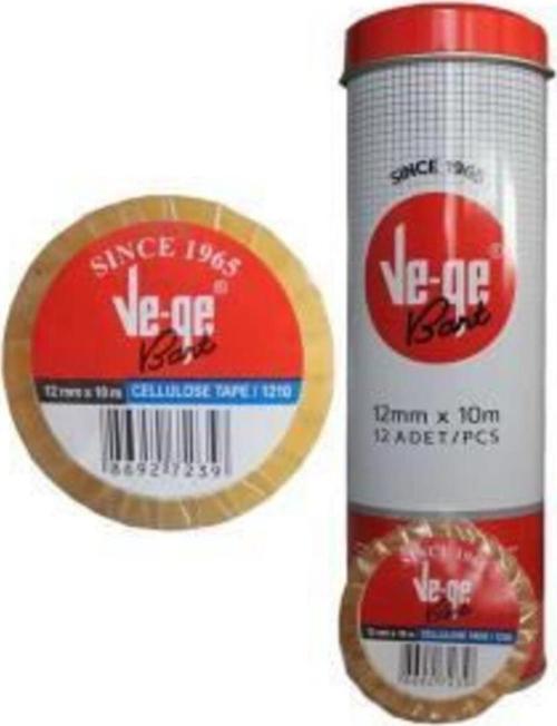 Ve-Ge Selefon Bant Teneke 12x10 (12 Li Kutu)