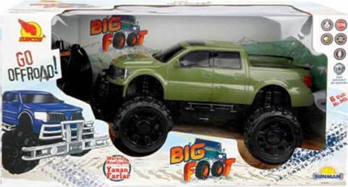 1:14 Uzaktan Kumandalı Big Foot Usb Şarjlı Pick Up 34cm Işıklı (Karışık Renk 1 Adet)
