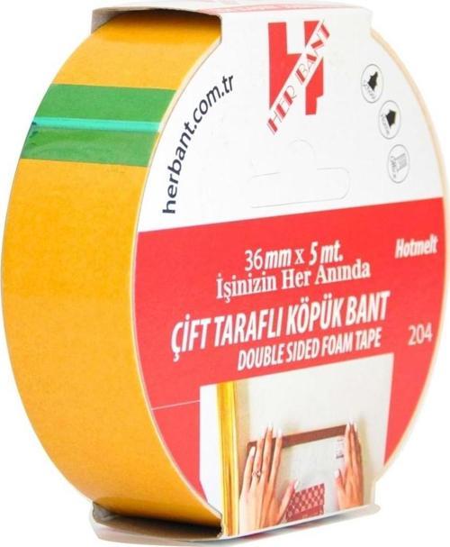 Her Bant Çift Taraflı Köpük Bant Askılı 36 MM x 5 Metre