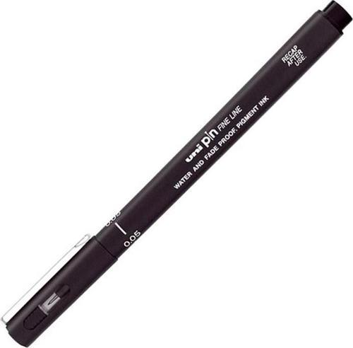 Pin Fine Akrilik Uç 200 Teknik Çizim Markör Kalemi 0.05 mm Siyah (12 Li Paket)