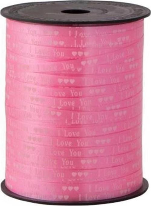 Rabant (Rafya) 5 MM x 200 Metre Pembe I Love You Yazılı Rafya