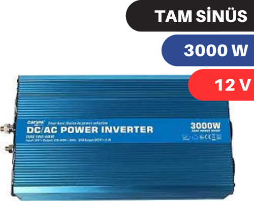 3000 W WATT 12V TAM SİNÜS İNVERTER