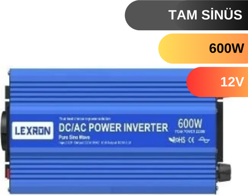 600 W WATT 12V TAM SİNUS İNVERTER