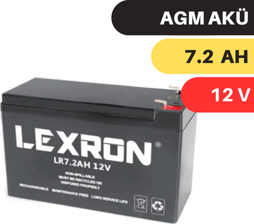 7.2A 12V KURU TİP AKÜ