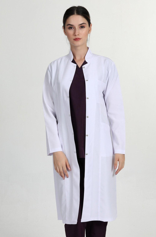 Önlük Tesettür Hakim Yaka Doktor Öğretmen Hemşire Önlüğü