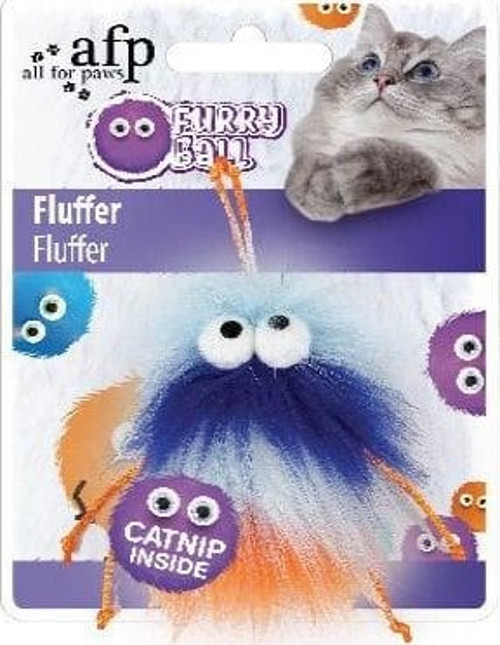Furry Ball - Tüylü Renkli Fare Oyuncak Turuncu