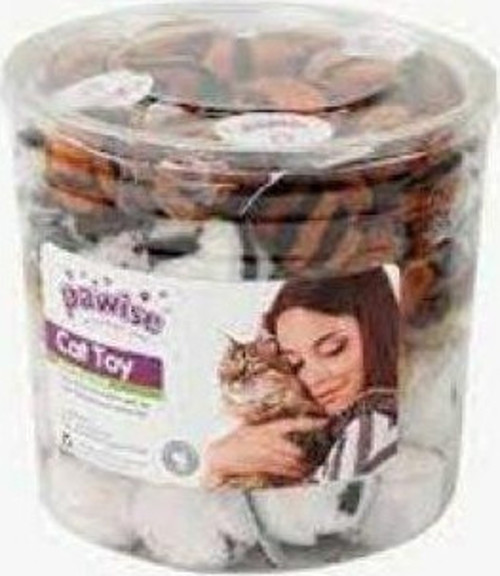 Kedi Oyuncağı Desenli Top 60 Adet Kutulu