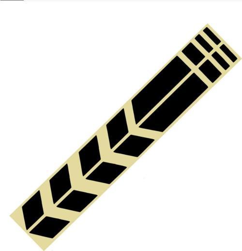 Yeni Motosiklet Çamurluk Sticker Siyah 34*5,5 Cm