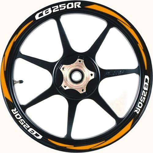 Yeni Motosiklet Jant Şeridi Cb250R Uyumlu Beyaz-Turuncu Sağ-Sol/Ön-Arka