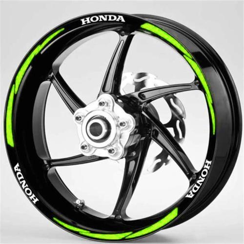Yeni Motosiklet Jant Şeridi Honda Yazılı Fıstık YeşiliReflektifliFosforlu Sağ-Sol/Ön-Arka