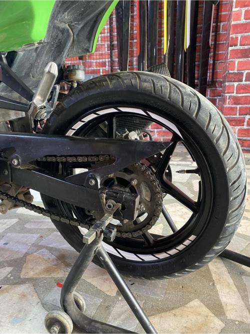 Yeni Motosiklet Jant Şeridi Kesik Beyaz Sağ-Sol/Ön-Arka