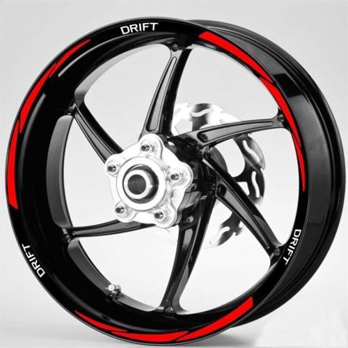Yeni Motosiklet Jant Şeridi Mondial Beyaz Drift Uyumlu Yazılı 3 Parçalı Kırmızı Sağ-Sol/Ön-Arka
