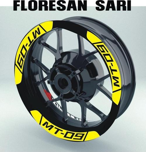 Yeni Motosiklet Jant Şeridi Yamaha Mt09 Sağ-Sol/Ön-Arka