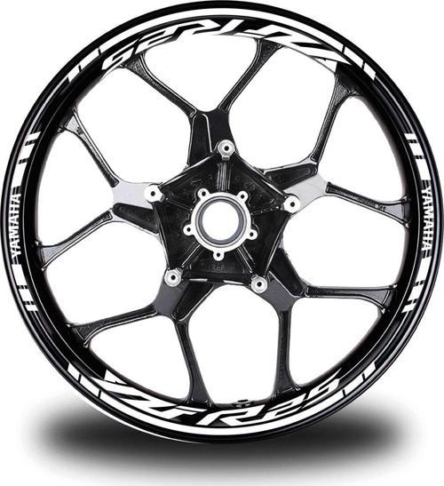 Yeni Motosiklet Jant Şeridi Yzf R25 Yamaha Uyumlu Beyaz-Beyaz Sağ/Sol-Ön/Arka