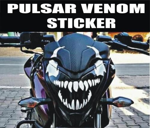 Yeni Motosiklet Sticker Pulsar-Venom-Bajaj Uyumlu Beyaz