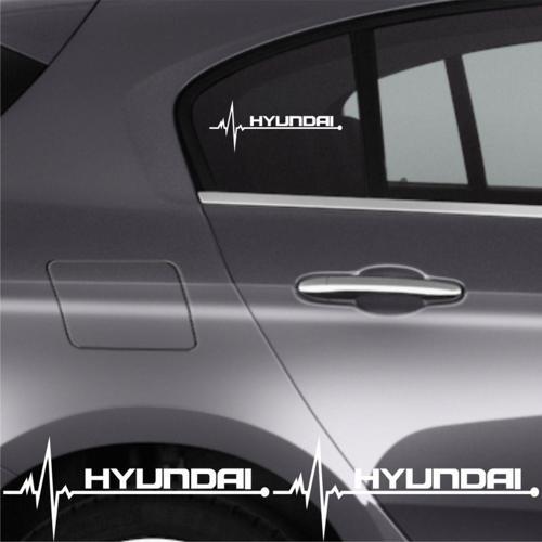 Hyundai İx35 İçin yeni uyumlu Aksesuar Oto Ritim Sticker 2 Adet 20*9 Cm