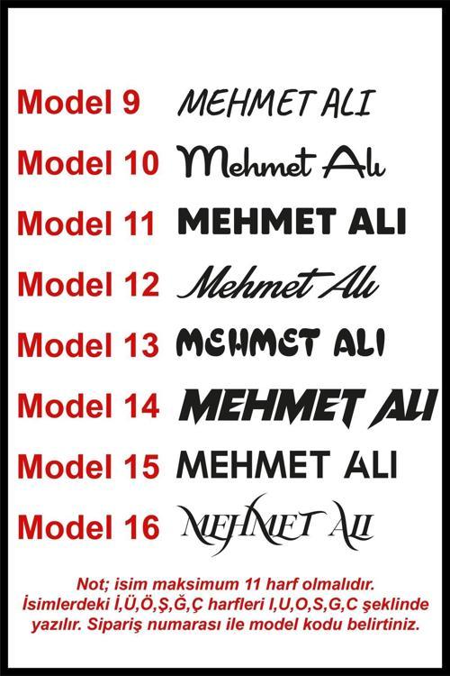 İsim Yazı Oto Sticker 20*4 Cm