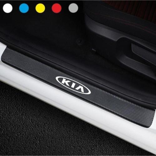 Kia İçin Uyumlu Aksesuar Oto Kapı Eşiği Sticker Karbon 4 Adet