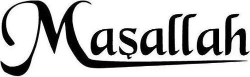 Maşallah Oto Sticker Siyah 40 x 12 cm