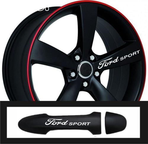 Forrd Ranger İçin Uyumlu Aksesuar Oto Kapı Kolu/Jant Sticker 10 Adet 10*1,5 Cm