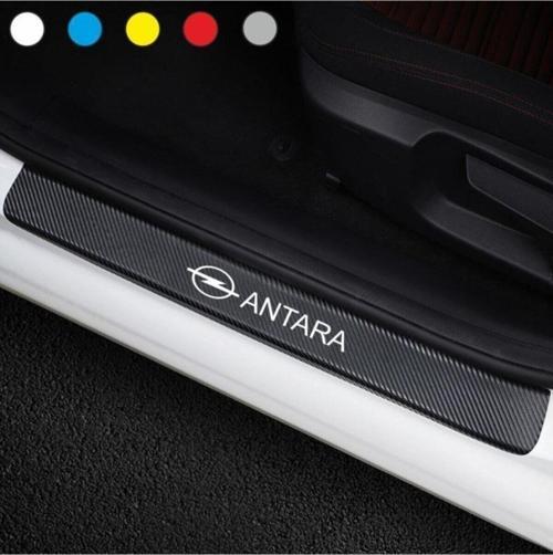 Opel Antara İçin Uyumlu Aksesuar Oto Kapı Eşiği Sticker Karbon 4 Adet