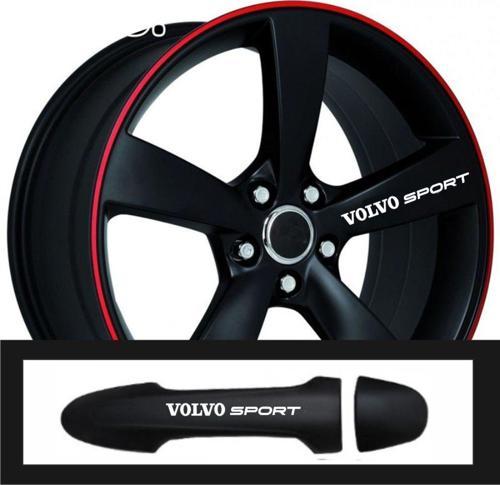 Volvo Xc70 İçin Uyumlu Aksesuar Oto Kapı Kolu/Jant Sticker 10 Adet 10*1,5 Cm