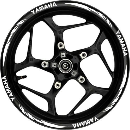 Yamaha Beyaz yazılı  beyaz pençe şeritli