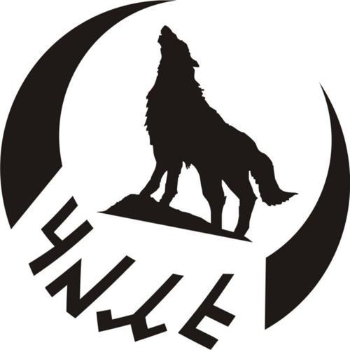 Göktürkçe Türk Yazılı Bozkurt Ve Hilal Sticker 30 X 30 Cm