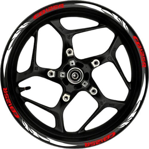 HG CB125R Uyumlu kırmızı yazılı  turuncu reflektif pençe şeritli
