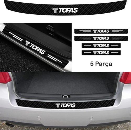 Tofaş İçin Uyumlu Aksesuar Oto Bağaj Ve Kapı Eşiği Sticker Set Karbon